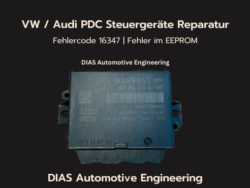 Fehlfunktion der Einparkhilfe Im Fehlerspeicher wird ein Fehler „16347 – Steuergerät Fehler im EEPROM“ hinterlegt 3FDB Steuergerät – Komponente defekt Keine Kommunikation mit dem Steuergerät möglich